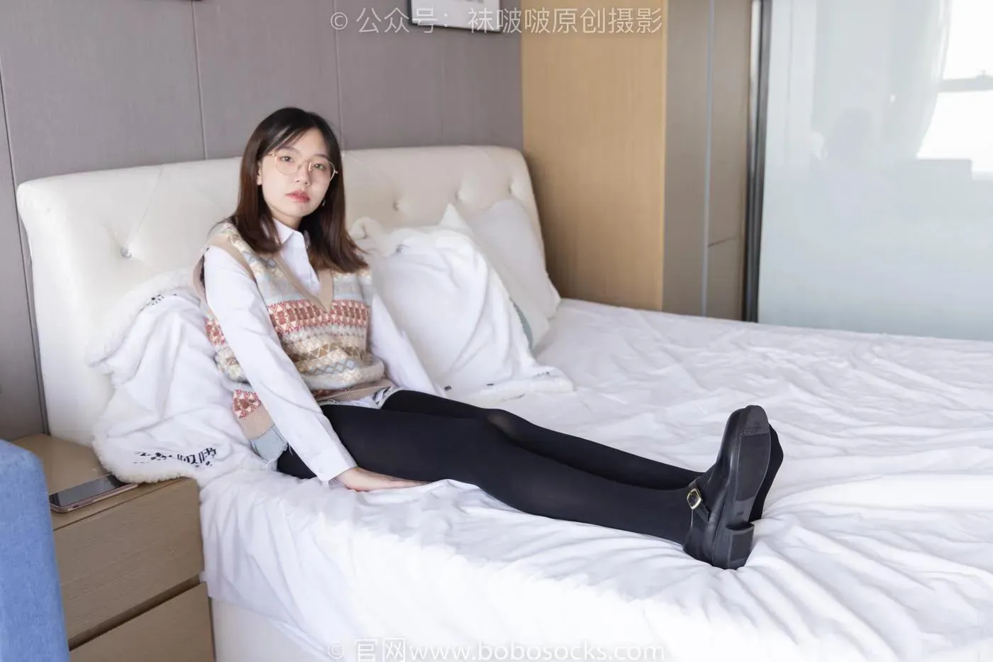 [BoBoSocks袜啵啵]NO.169 小甜豆-黑皮鞋、厚黑丝、厚肉丝 [145P]插图6